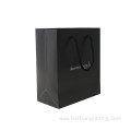 Customized Black Color Cosmetic Packaging Paper Bag